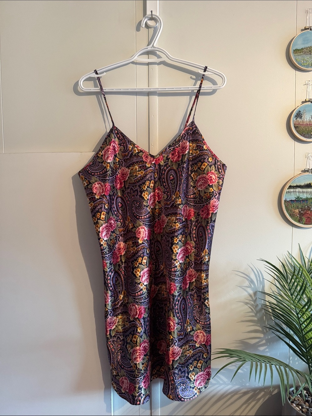 SENTIMENTS Y2K Floral Paisley Slip Dress M